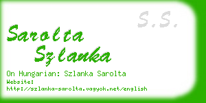 sarolta szlanka business card